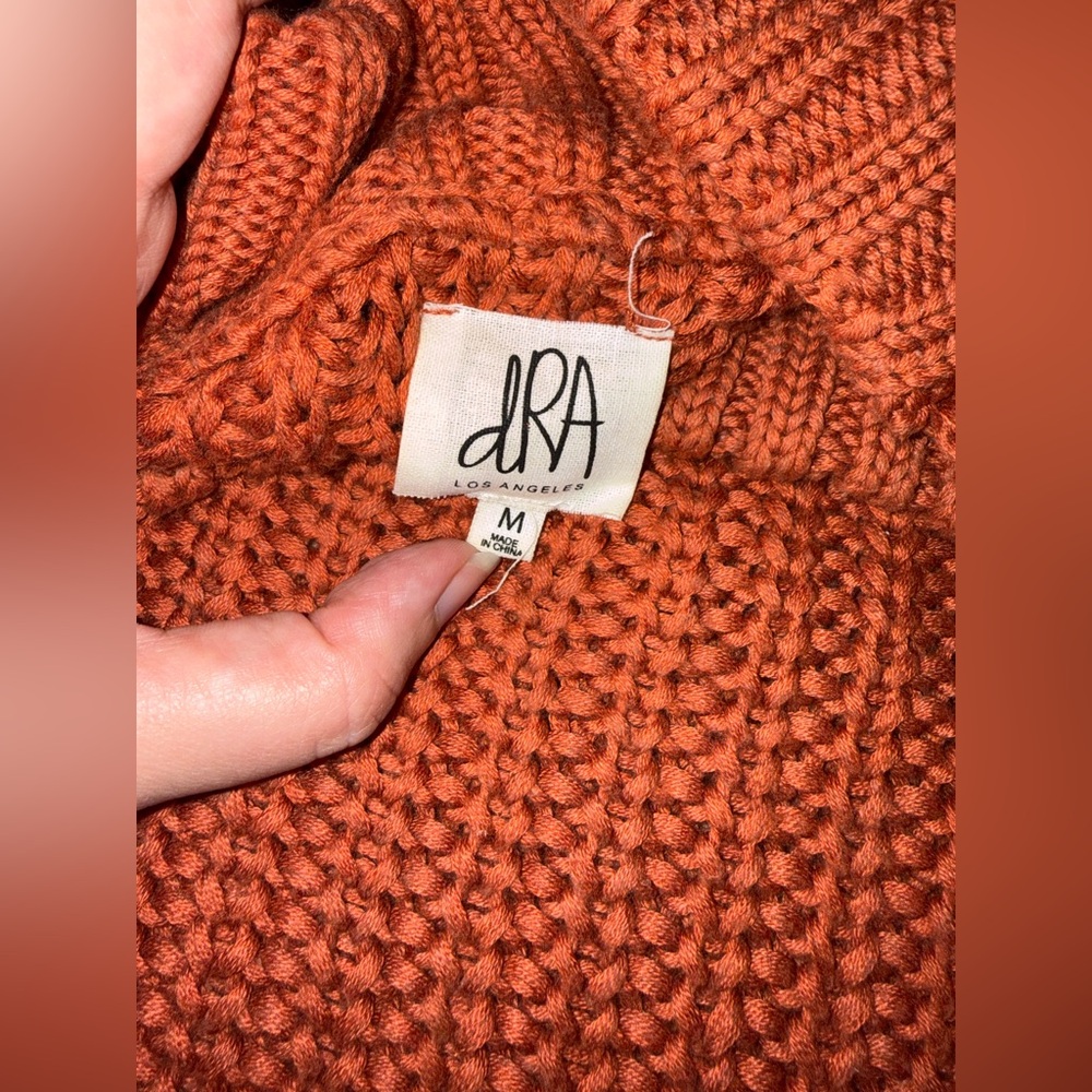 Chunky Turtleneck Pullover Sweater - Rust - image 2
